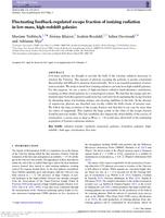 Fluctuating feedback-regulated escape fraction of ionizing radiation in low-mass, high-redshift galaxies