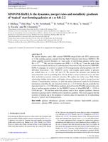 SINFONI-HiZELS: the dynamics, merger rates and metallicity gradients of 'typical' star-forming galaxies at z 0.8-2.2