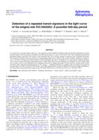 Detection of a repeated transit signature in the light curve of the enigma star KIC 8462852: A possible 928-day period