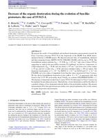 Decrease of the organic deuteration during the evolution of Sun-like protostars: the case of SVS13-A