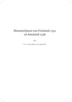 De Monsterlijsten van Friesland 1552 en Ameland 1558