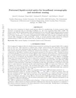 Patterned liquid-crystal optics for broadband coronagraphy and wavefront sensing