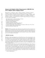 Science and Adaptive Optics Requirements of MICADO, the E-ELT adaptive optics imaging camera