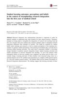 Student learning outcomes, perceptions and beliefs in the context of strengthening research integration into the first year of medical school