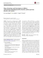 Sleep, chronotype, and sleep hygiene in children with attention-deficit/hyperactivity disorder, autism spectrum disorder, and controls