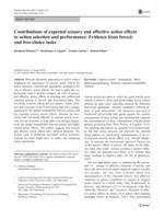 Contributions of expected sensory and affective action effects to action selection and performance: Evidence from forced- and free-choice tasks