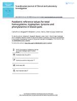 Paediatric reference values for total homocysteine, tryptophan, tyrosine and phenylalanine in blood spots