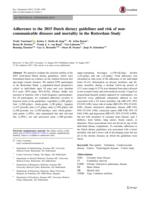 Adherence to the 2015 Dutch dietary guidelines and risk of non-communicable diseases and mortality in the Rotterdam Study.