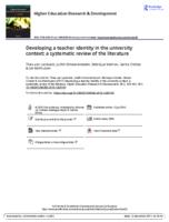Developing a teacher identity in the university context: a systematic review of the literature