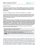 Culturally competent practice: A mixed methods study among students, academics and alumni of clinical psychology master’s programs in the Netherlands