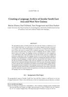 Creating a Language Archive of Insular South East Asia and West New Guinea