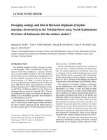 Foraging ecology and diet of Bornean elephants (Elephas maximus borneensis) in the Sebuku forest area, North Kalimantan Province of Indonesia: Do the choices matter?