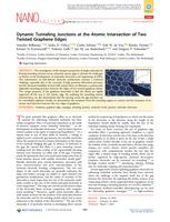 Dynamic tunneling junctions at the atomic intersection of two twisted graphene edges