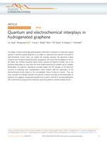 Quantum and electrochemical interplays in hydrogenated graphene
