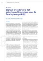 Digitaal procederen in het belastingrecht