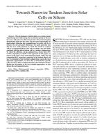 Towards Nanowire Tandem Junction Solar Cells on Silicon