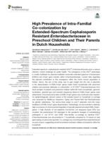 High Prevalence of Intra-Familial Co-colonization by Extended-Spectrum Cephalosporin Resistant Enterobacteriaceae in Preschool Children and Their Parents in Dutch Households