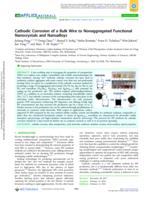 Cathodic Corrosion of a Bulk Wire to Nonaggregated Functional Nanocrystals and Nanoalloys