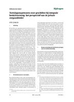 Toetsingsmaatstaven voor geschillen bij integrale besluitvorming: het perspectief van de private zorgaanbieder