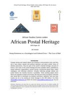 Stamp emissions as a sociological and cultural force: the case of Mali