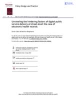 Unraveling the hindering factors of digital public service delivery at street-level: the case of electronic health records