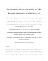 Nucleation, alloying, and stability of Co-Re bimetallic nanoparticles on Al2O3/NiAl(110)