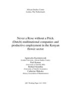 Never a rose without a prick : (Dutch) multinational companies and productive employment in the Kenyan flower sector