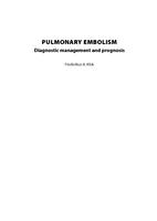 Pulmonary embolism : diagnostic management and prognosis