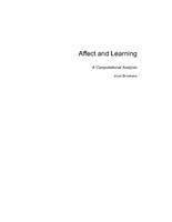 Affect and Learning: a computational analysis