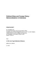 Political elites and foreign policy : democratization in Indonesia