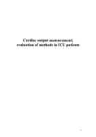 Cardiac output measurement : evaluation of methods in ICU patients