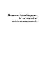 The research-teaching nexus in the humanities : variations among academics