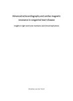 Advanced echocardiography and cardiac magnetic resonance in congenital heart disease : insights in right ventricular mechanics and clinical implications