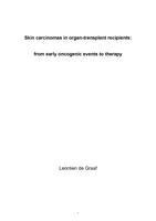 Skin carcinomas in organ-transplant recipients: from early oncogenic events to therapy