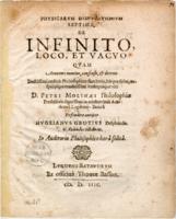 Physicarum disputationum septima de infinito, loco et vacuo