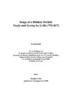 Songs of a hidden orchid: Yuefu and Gexing by Li He (791-817)