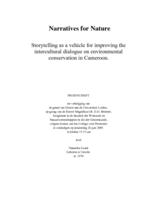 Narratives for nature: storytelling as a vehicle for improving the intercultural dialogue on environmental conservation in Cameroon