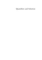 Quantifiers and Selection : on the distribution of quantifying expressions in French, Dutch and English