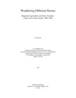 Weathering different storms : regional agriculture and slave families in the non-cotton South, 1800-1860