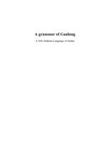 A grammar of Gaahmg, a Nilo-Saharan language of Sudan