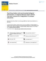 Teaching modes and social-epistemological dimensions in Medical Massive Open Online Courses: Lessons for integration in campus education