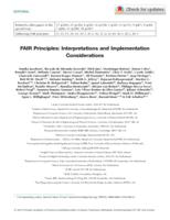 FAIR principles: interpretations and implementation considerations