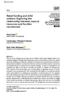 Rebel funding and child soldiers: Exploring the relationship between natural resources and forcible recruitment