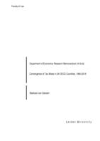 Convergence of tax mixes in 29 OECD countries, 1980-2018