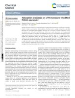 Adsorption processes on a Pd monolayer-modified Pt(111) electrode