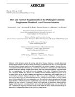 Diet and Habitat Requirements of the Philippine Endemic Frugivorous Monitor Lizard Varanus bitatawa