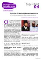 Sources of developmental ambition in Southeast Asia and sub-Saharan Africa (Developmental Regimes in Africa, Policy Brief 04)