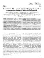 Examination of the genetic factors underlying the cognitive variability associated with neurofibromatosis type 1