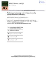 Political party ideology and immigration policy reform: an empirical enquiry
