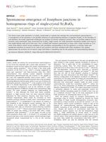 Spontaneous emergence of Josephson junctions in homogeneous rings of single-crystal Sr2RuO4